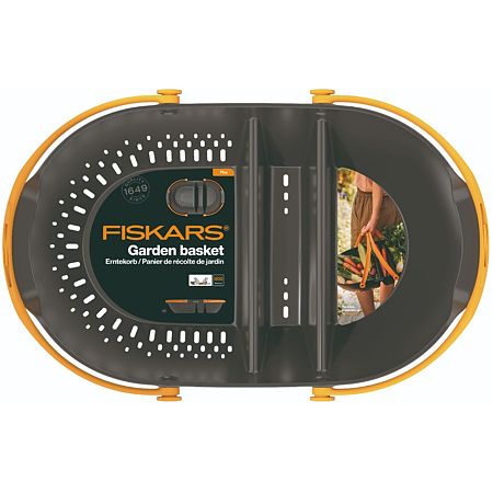 Set coș de gradina + foarfeca de recoltat Fiskars Plus