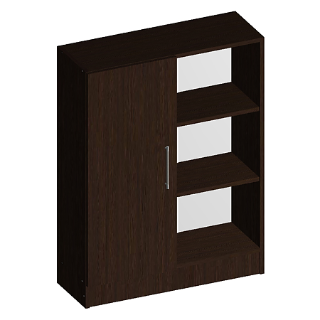 Dulap cu rafturi pal melaminat, wenge, 80 x 28 x 106 cm