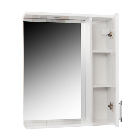 Set Mobila baie Badenmob Seria 153, PAL + MDF, baza, lavoar, oglinda, alb, 55 cm