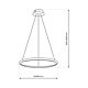 Lustra led ROTONDA , 27 W, metal/plastic, crom