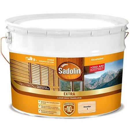 Lazura pentru lemn Sadolin Extra, exterior, incolor, 10 l