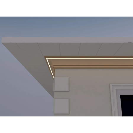 Cornisa decorativa fatada FP432, polistiren EPS100+mortar, 180 x 180 x 2000 mm
