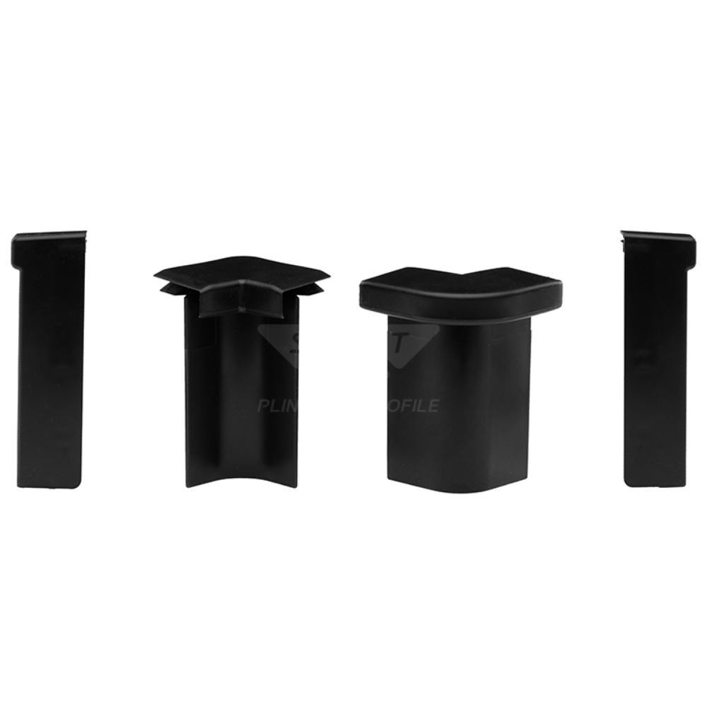 Set colturi plinta mocheta Set Prod N25474, duropolimer, negru, 50 x 14 mm, 10 bucati/set bucati/set