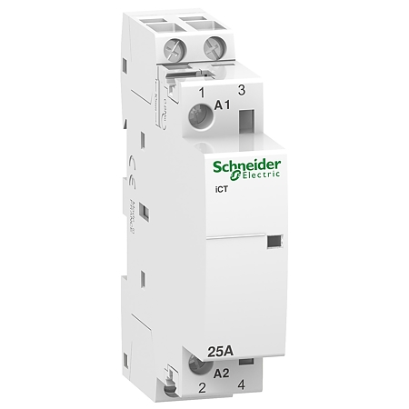 Contactor modular Schneider A9C20732, 25A, 2P 230/240 V c.a. 2NO, 81 x 18 x 68.5 mm