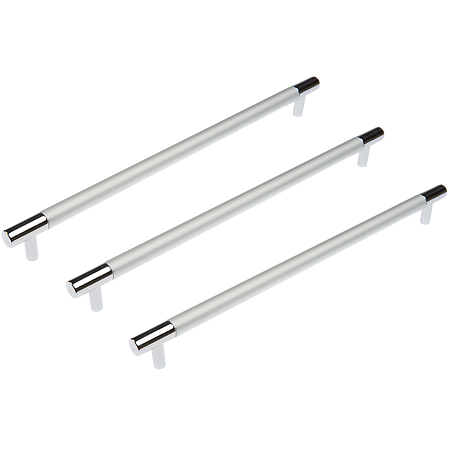 Maner aluminiu cilindric D12, 256 mm crom/satin argint Maner aluminiu cilindric D12, 256 mm crom/satin argint
