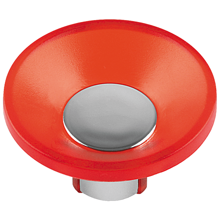 Buton Cupa Teko 8144-A, plastic, rosu, 48 mm