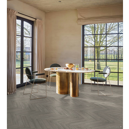 Parchet laminat 8 mm Berry Alloc Chateau Java Light Grey, Herringbone A, clasa de trafic 32, AC4, click Chateau Loc, 504 x 84 mm