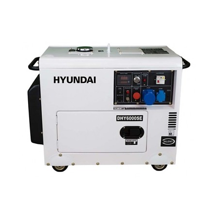 Generator curent electric monofazic diesel Hyundai DHY6000SE, 5 kW, 2 x 230 V, capacitate rezervor 12 l