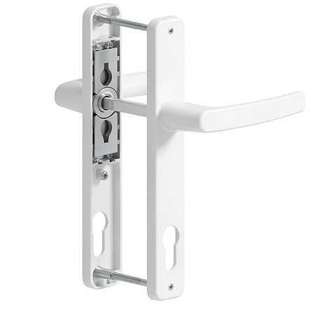 Maner usa PVC cu sild, aluminiu, alb RAL 9016, 92 mm