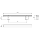 Maner AA311A, aluminiu mat, 256 mm