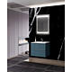 Set mobilier baie Savini Due Sidney, masca + lavoar, MDF, albastru, 61.5 x 46.5 x 53 cm