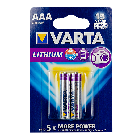 Baterii Varta Hi-Tech, lithium, AAA, 2 buc