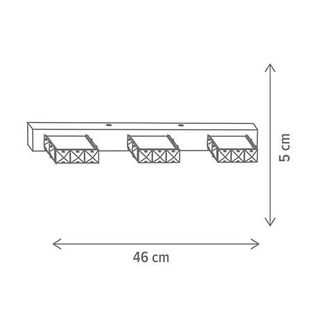 Aplica LED Romance, 146000, 9W, 4000K, transparent, crom