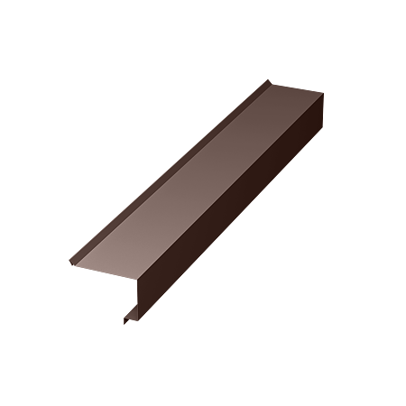 Bordura fronton Caretta, tabla zincata, maro, RAL 8017, mat, L 2 m