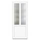 Usa PVC pentru intrare, alb, 88 x 200 cm, 5 camere, dreapta
