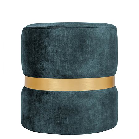 Taburet Ring, inel auriu, stofa turcoaz P13, rotund, 38 x 38 x 40 cm