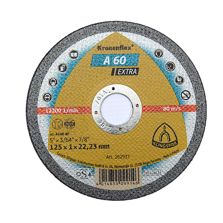 Disc debitate metal si inox, Klingspor 262937, 125 x 22.23 x 1 mm