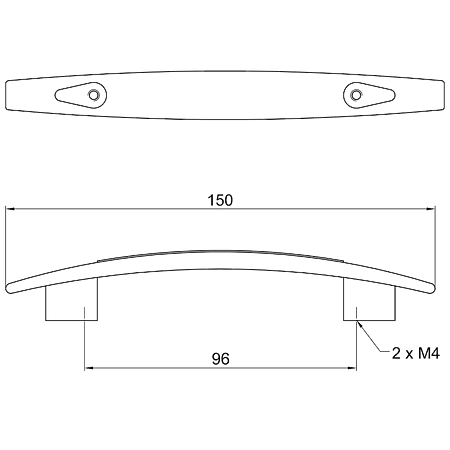 Maner Sedef Seria A wenge 96 mm