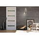 Usa interior cu geam Pamate U-76, reversibila, MDF, alb, toc 10 cm, 200 x 70 x 3.5 cm