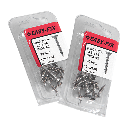 Set holsuruburi, cap inecat, inox, 3.5 x 16 mm, 20 bucati