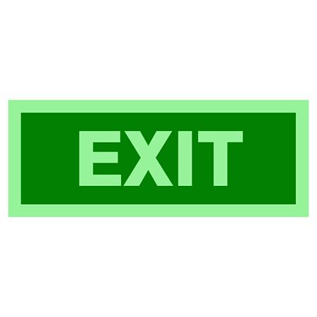 Indicator fotoluminoscent Exit, autocolant, 19.5 x 7.5 cm