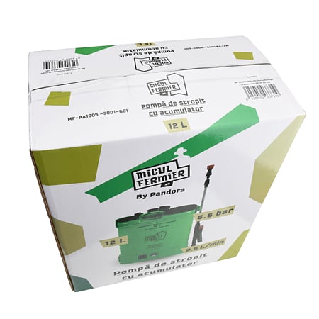 Pompa de stropit Micul Fermier Pandora, acumulator, verde, 12 l
