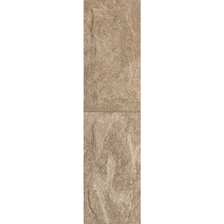 Gresie portelanata interior-exterior Kai Ceramics Samos, bej, aspect de piatra, finisaj rustic, 15,5 x 60,5 cm