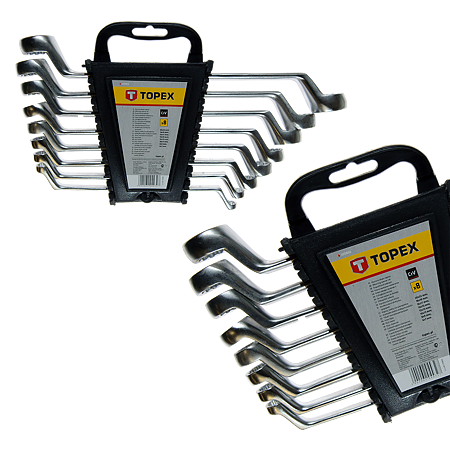Set 8 chei inelar-cotite, Topex 35D856, 6-22 mm