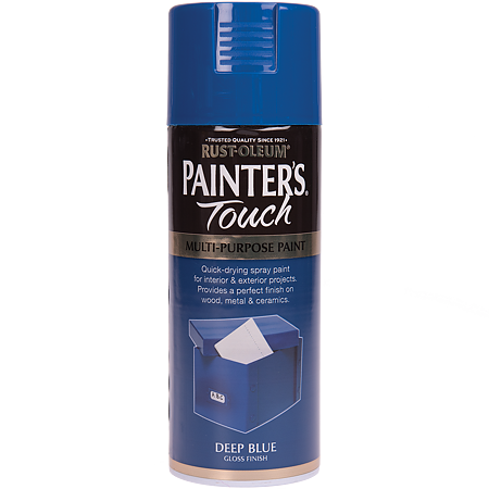 Vopsea spray decorativa Rust-Oleum Painter`s Touchs, albastru inchis, lucios, interior/exterior, 400 ml
