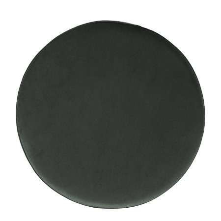 Taburet Ring, inel stejar, stofa gri petrol H49, rotund, 38 x 38 x 40 cm