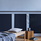 Panou decorativ Linea Acustic, 6 lamele, MDF, bleumarin/negru, interior, 265 x 24.5 x 2.2 cm
