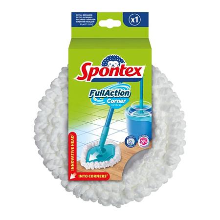Rezerva mop rotativ Spontex Full Action System, microfibra, 23 x 3 x 26.5 cm