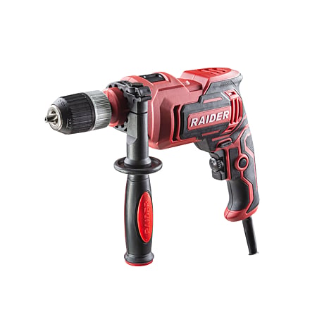 Masina de gaurit cu percutie Raider RD-ID45, 750 W, 13 mm, mandrina rapida,  3000 rpm 