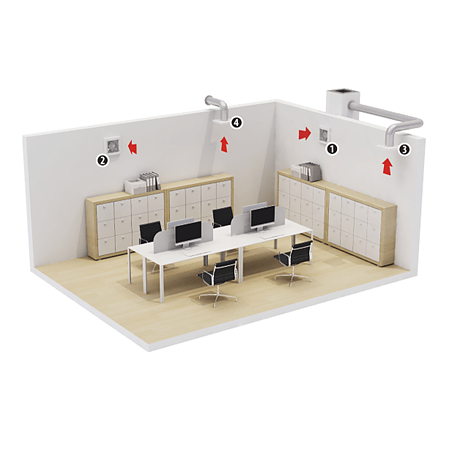Ventilator axial cu grila automata Polo5 120AZ, Dospel, D 120 mm, 17W, alb