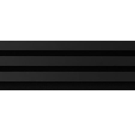 Panou riflaj acustic negru uni, MDF, suport feltru 8 mm, interior, 2600 x 144 x 20 mm