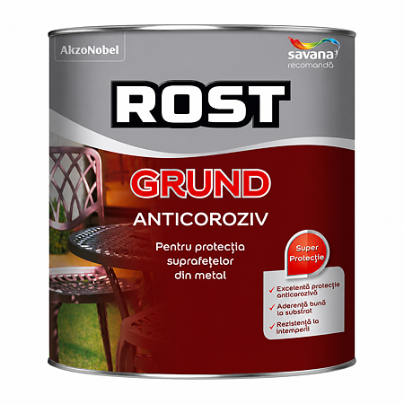 Grund Rost pentru metal, gri, 17 L