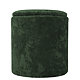Taburet Nadia, stofa verde E57, cu spatiu depozitare, rotund, 37 x 37 x 42 cm