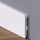 Plinta pardoseala Rubin 80, polimer dur, rezistenta la apa, alb, 2200 x 80 x 12 mm