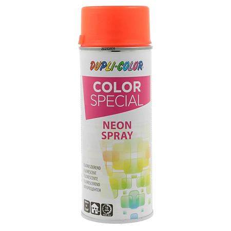 Vopsea spray neon universala Dupli-Color, rosu, mat, interior/exterior, 400 ml
