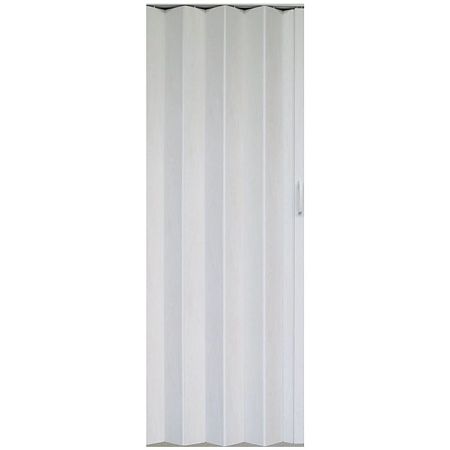 Usa plianta din PVC Accordion, decor stejar alb, gri, 203 x 82 cm