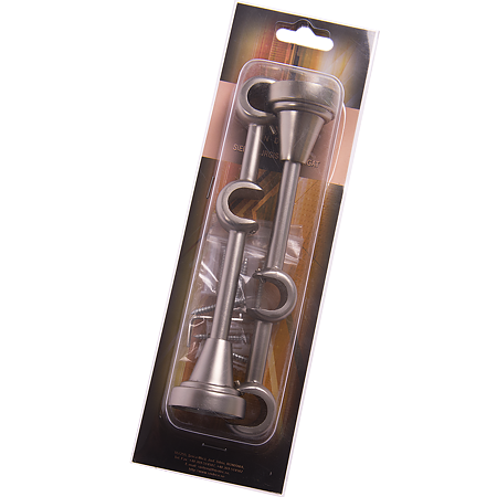 Set console galerie din metal forjat, cu suport, deschisa, inox, diametru 16 mm
