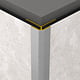 Profil de colt exterior Rocko Tiles, aluminiu anodizat, argintiu, 2800 mm