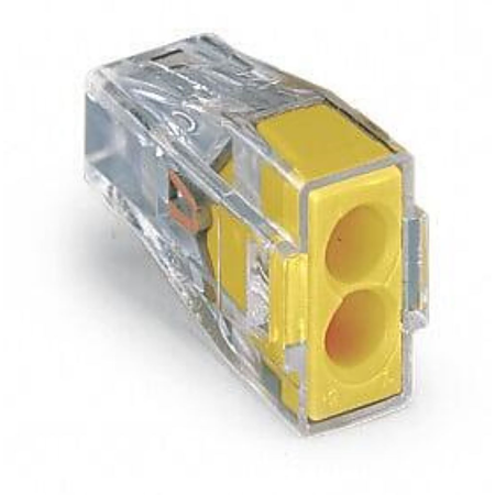 Conector imbinare Push Wire Wago 773-102, 30 A, conductori unifilari, 2 x 2.5 mmp, 100 bucati/set