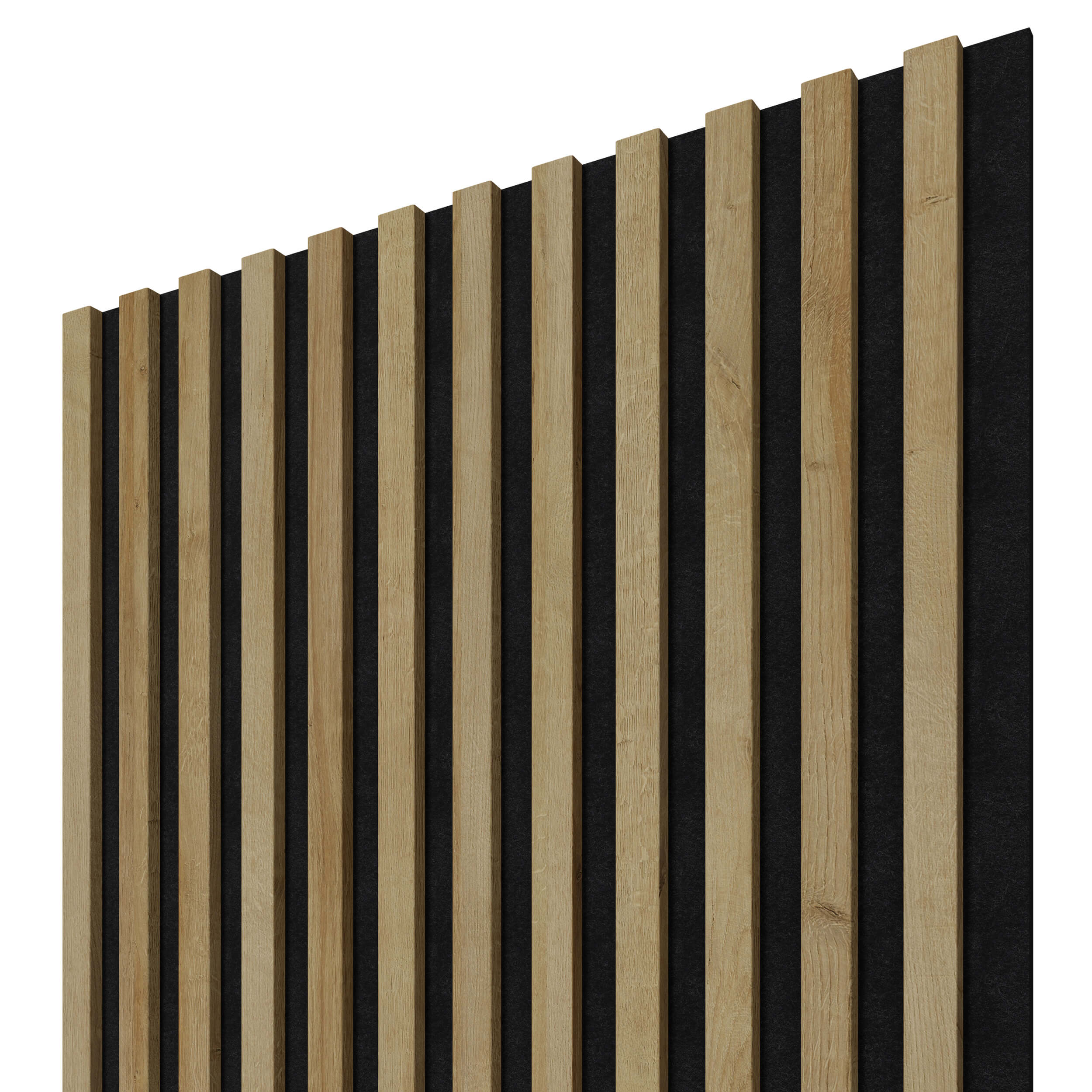 Panou decorativ Linea Acustic PROline, 12 lamele, MDF, maro/negru, interior, 240 x 60.5 x 2 cm