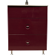 Mobilier baie Sanitop Ines, baza cu lavoar, MFD-PAL, rosu, 60 x 43,5 x 81 cm