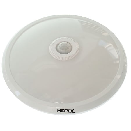 Aplica rotunda cu senzor Hepol, 1 x LED, max 12 W, IP40, alb