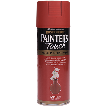 Vopsea spray decorativa Rust-Oleum Painter`s Touchs, rosu paprika, lucios, interior/exterior, 400 ml