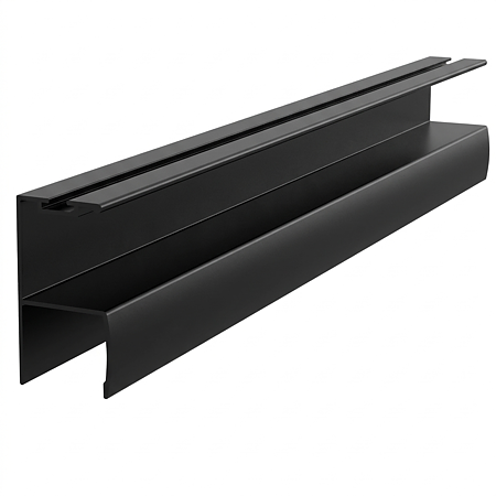 Profil aluminiu tip maner Y Eco, negru, cu perie, 2.5 m