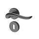 Maner usa interior cu rozeta rotunda Yale Eagle, zinc, negru mat, 121 x 23 x 62  mm