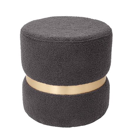 Taburet Ring, inel auriu, textil gri T03, rotund, 38 x 38 x 40 cm Taburet Ring, inel auriu, textil gri T03, rotund, 38 x 38 x 40 cm